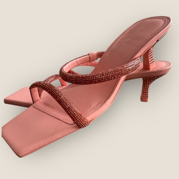 Cult Gaia | Rhinestone-Embellished 50mm Sandals | Size 36 | Pink - Picture 11 of 15